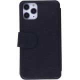 Hülle iPhone 11 Pro Max - Wallet schwarz Carbon Basic