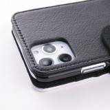Hülle iPhone 11 Pro Max - Wallet schwarz Carbon Basic