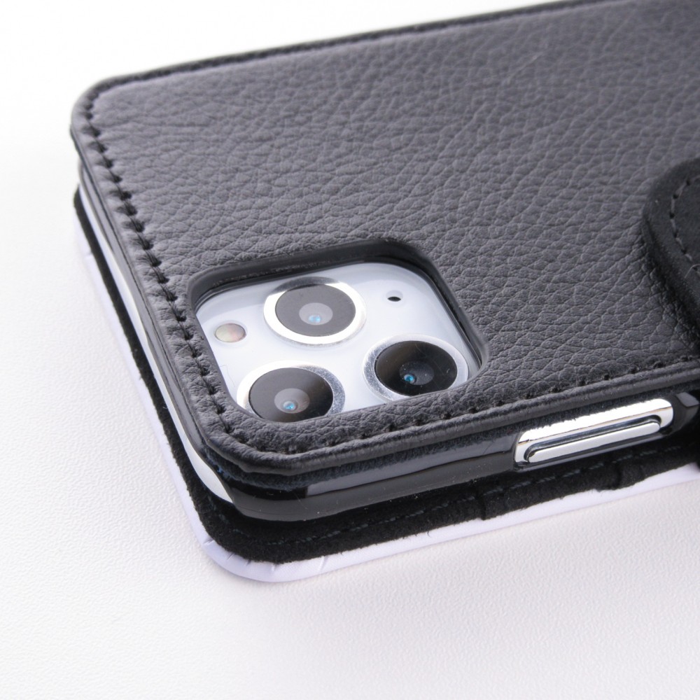 Hülle iPhone 11 Pro - Wallet schwarz Marble 04