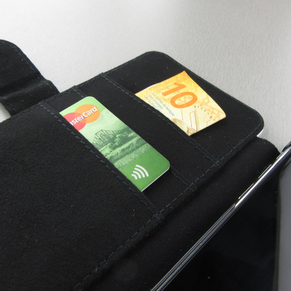 Hülle iPhone 11 Pro - Wallet schwarz Smile