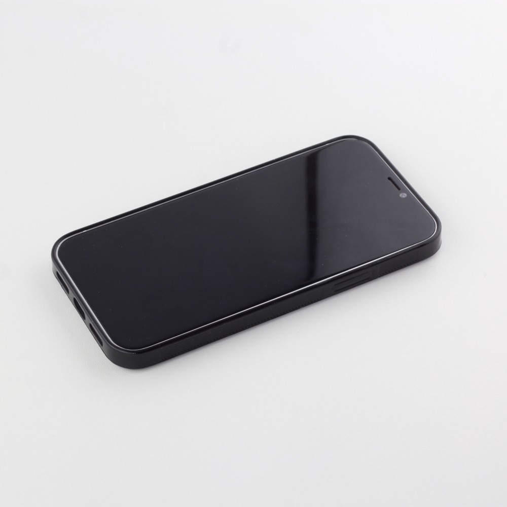 Coque iPhone 12 / 12 Pro - Silicone rigide noir Grey magic hands