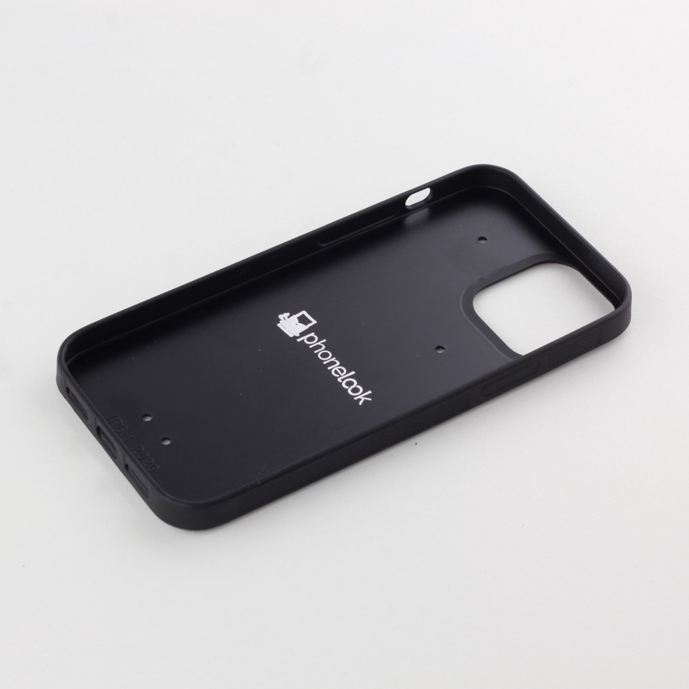Hülle iPhone 12 / 12 Pro - Silikon schwarz Camouflage 3