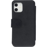 Hülle iPhone 12 / 12 Pro - Wallet schwarz Forest Lion