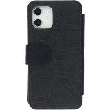 Coque iPhone 12 / 12 Pro - Wallet noir Forest Lion