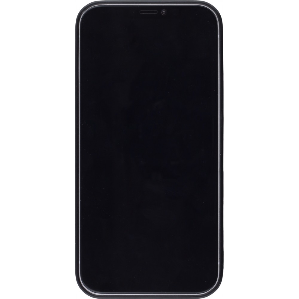 Coque iPhone 12 Pro Max - Silicone rigide noir Cat eyes