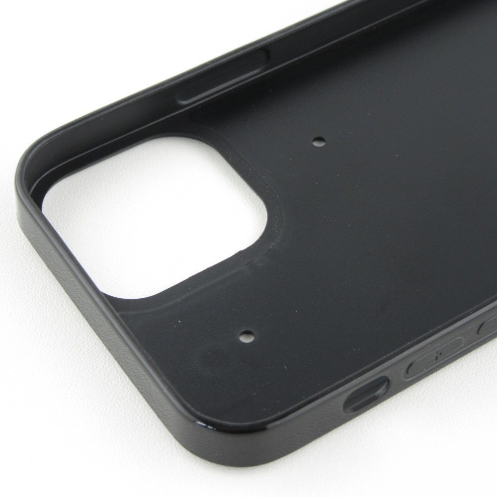 Coque iPhone 12 Pro Max - Silicone rigide noir Cat eyes