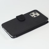 Coque iPhone 12 Pro Max - Wallet noir Cat eyes