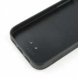 Coque iPhone 12 mini - Silicone rigide noir Black Red Lines
