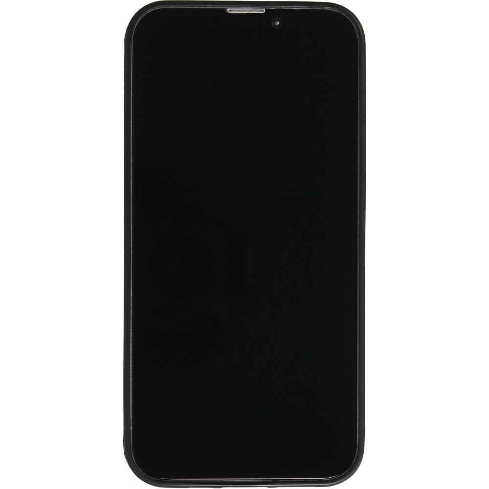 Coque iPhone 13 - Silicone rigide noir Flowers space