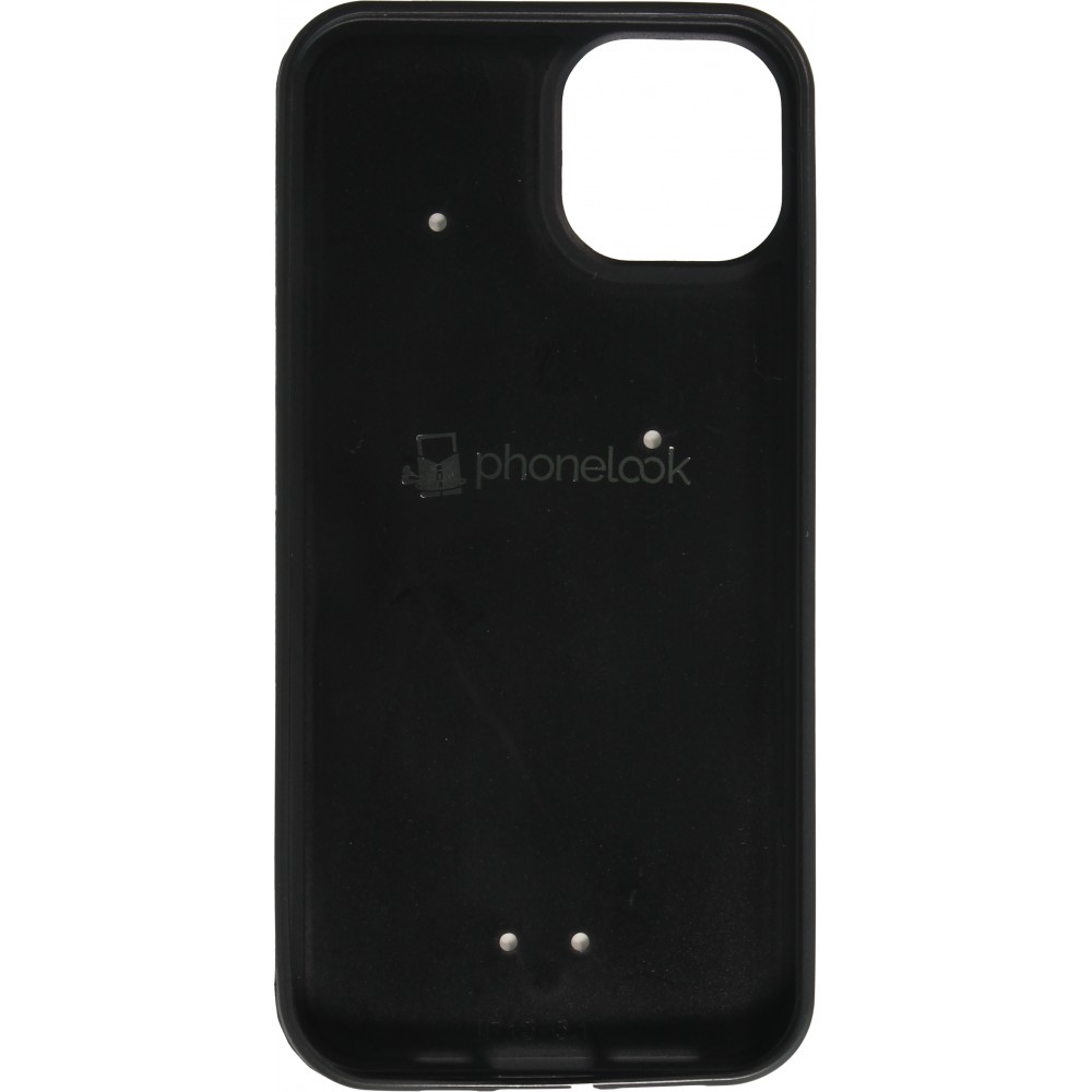 Coque iPhone 13 - Silicone rigide noir Flowers space