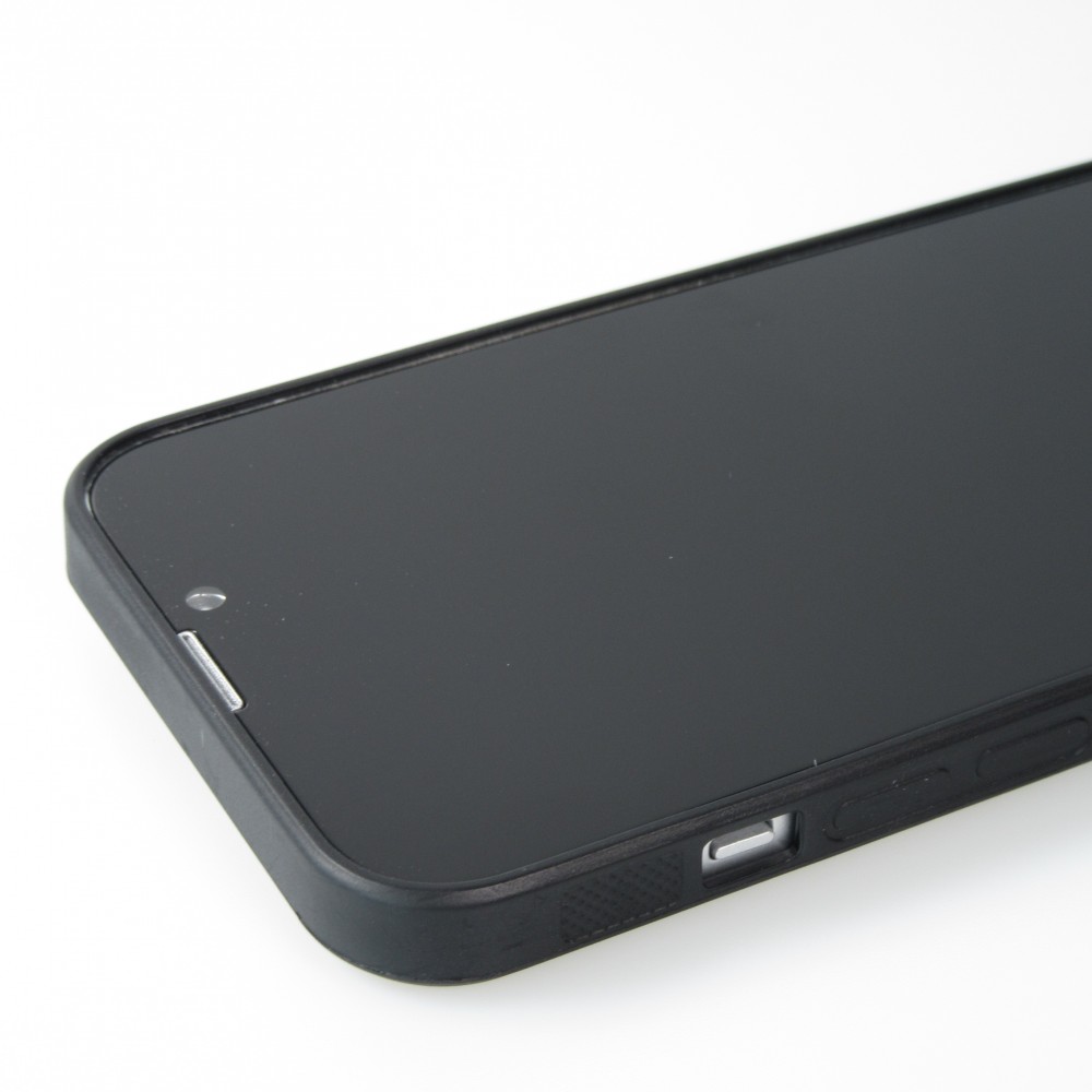 Coque iPhone 13 - Silicone rigide noir Flowers space