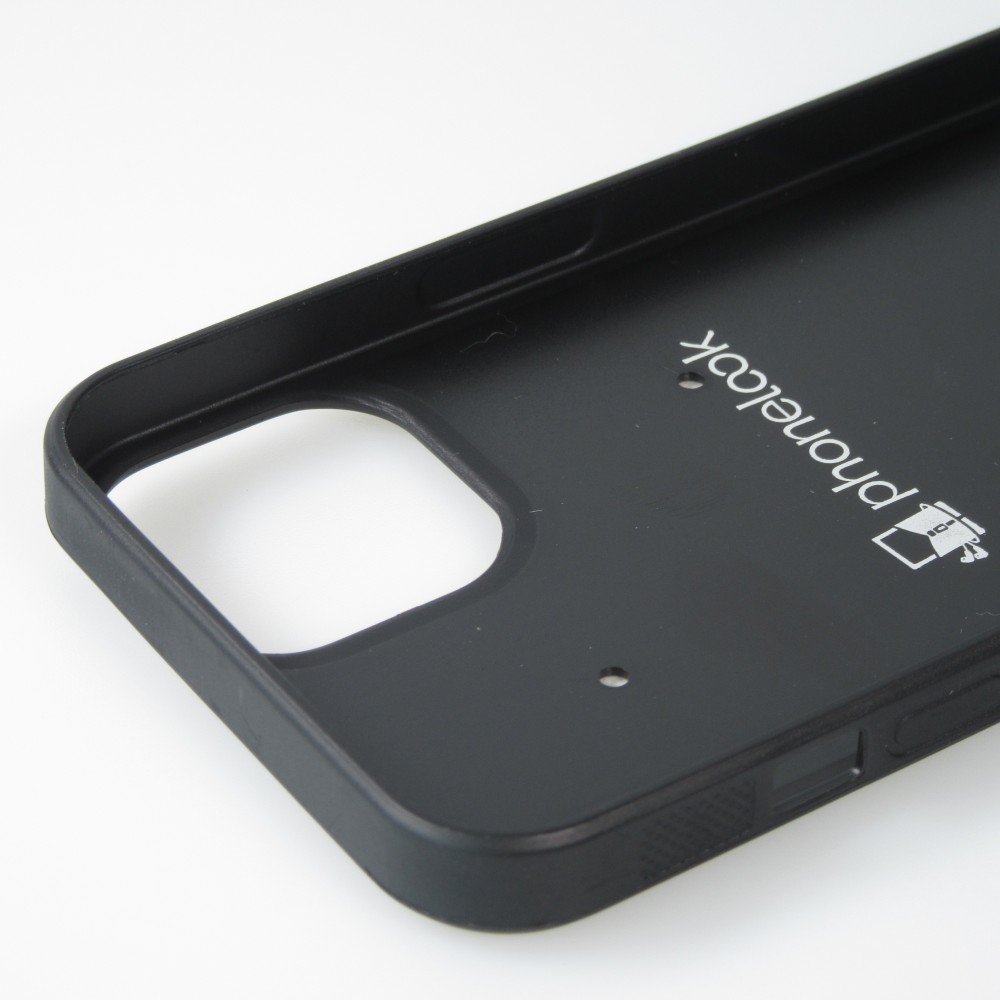 Coque iPhone 13 - Silicone rigide noir Blue Forest