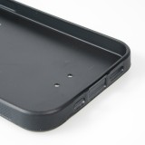 Coque iPhone 13 - Silicone rigide noir Turtles lines on black
