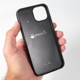 Coque iPhone 13 - Silicone rigide noir Flowers space