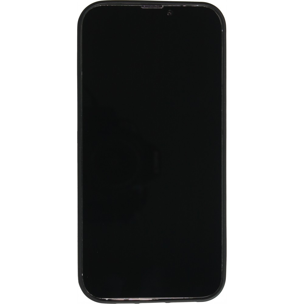 Coque iPhone 13 Pro Max - Silicone rigide noir Shimmering Orange