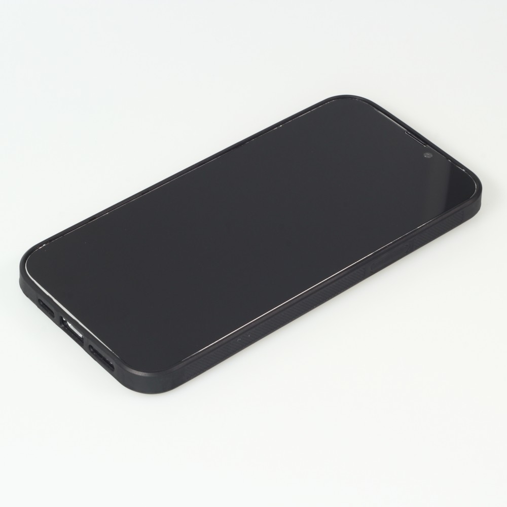 iPhone 13 Pro Max Case Hülle - Silikon schwarz Carbon Basic