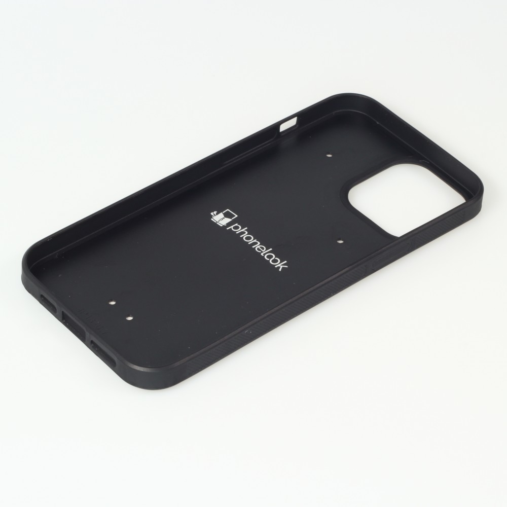 Coque iPhone 13 Pro Max - Silicone rigide noir Carbon Basic