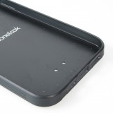 Coque iPhone 13 Pro Max - Silicone rigide noir Space Vect- Or