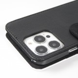 Coque iPhone 13 Pro Max - Wallet noir Carbon Basic