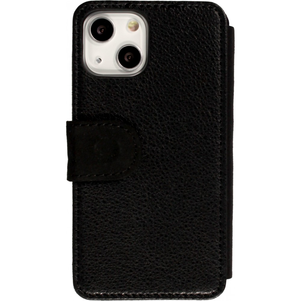 Coque iPhone 13 mini - Wallet noir Marilyn Bubble