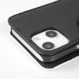 Coque iPhone 13 mini - Wallet noir Marilyn Bubble