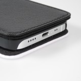 Coque iPhone 13 mini - Wallet noir Marilyn Bubble