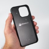 Coque iPhone 13 Pro - Silicone rigide noir Turtles lines on black