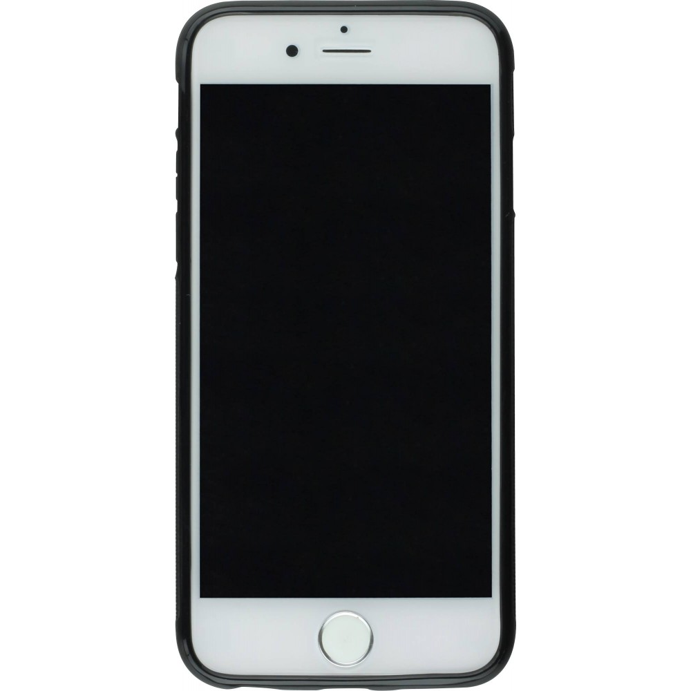 Coque iPhone 6/6s - Silicone rigide noir Skulls and flowers