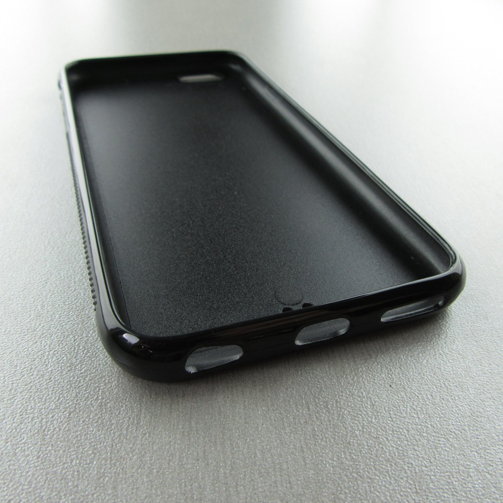 Coque iPhone 6/6s - Silicone rigide noir Flowers Dark