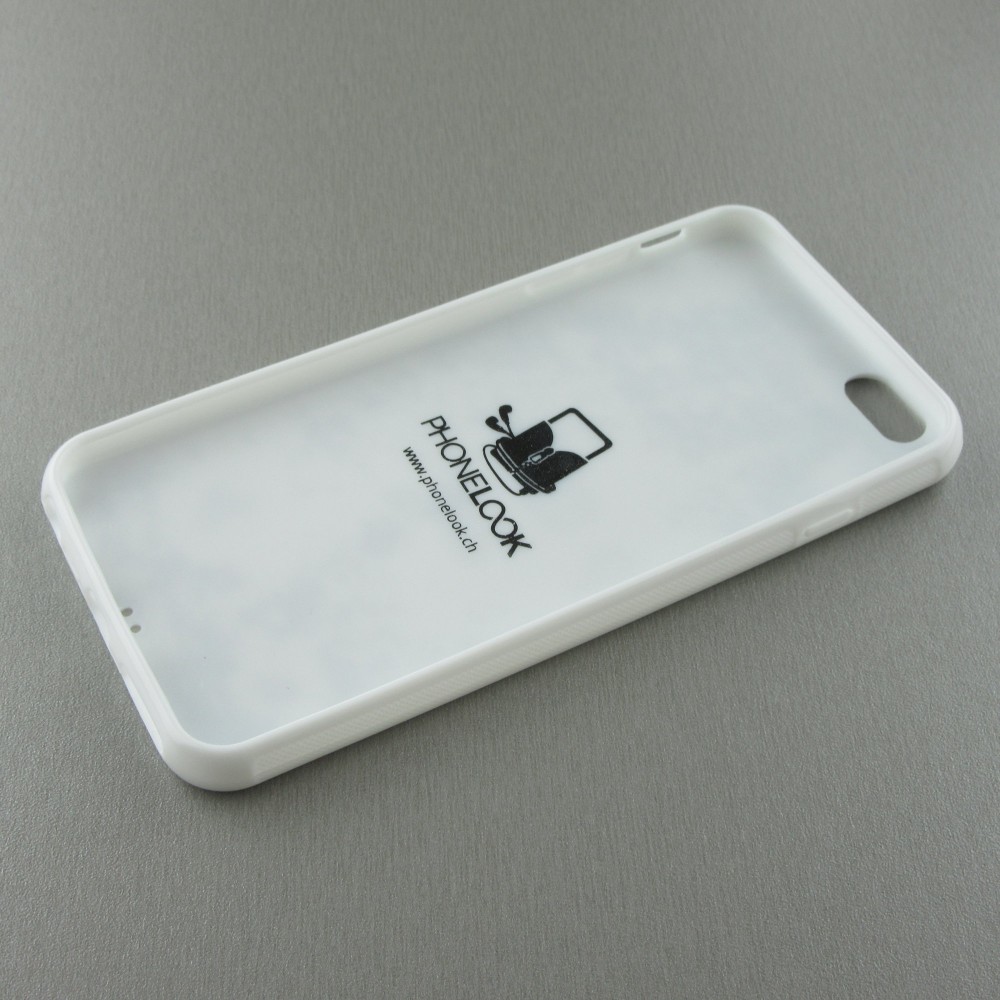 Coque iPhone 6 Plus / 6s Plus - Silicone rigide blanc Space Vect- Or