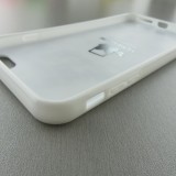 Coque iPhone 6 Plus / 6s Plus - Silicone rigide blanc Shimmering Orange