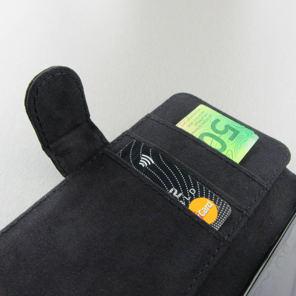Hülle iPhone 7 / 8 / SE (2020, 2022) - Wallet schwarz Enjoy the little things
