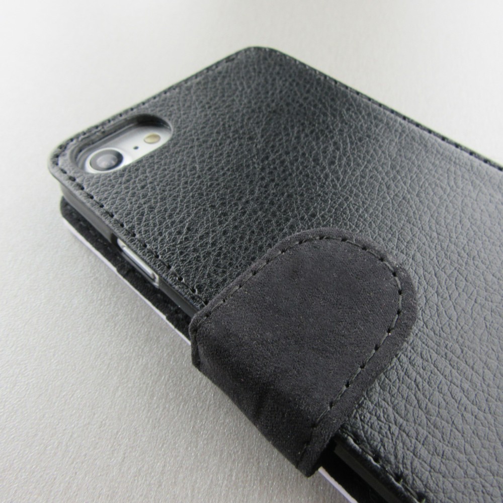 Hülle iPhone 7 / 8 / SE (2020, 2022) - Wallet schwarz Enjoy the little things