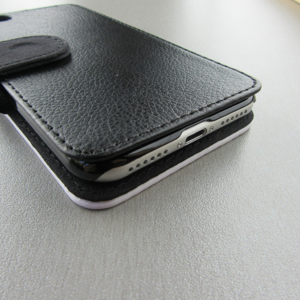 Coque iPhone 7 / 8 / SE (2020, 2022) - Wallet noir Enjoy the little things