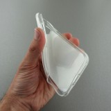 Coque iPhone X / Xs - Gel transparent Turtles lines on black
