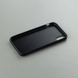 Coque iPhone X / Xs - Silicone rigide noir Carbon Basic