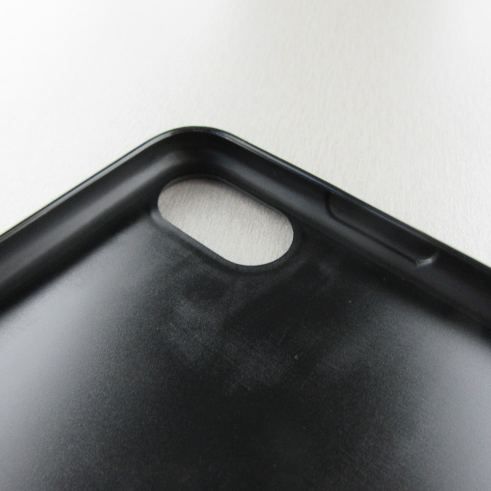 Coque iPhone X / Xs - Silicone rigide noir Turtles lines on black