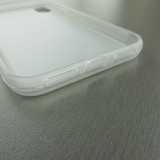 Coque iPhone X / Xs - Silicone rigide transparent Turtles lines on black