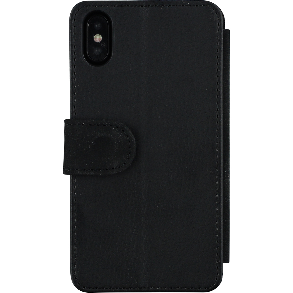 Coque iPhone X / Xs - Wallet noir Zen Tiger