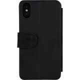 Coque iPhone X / Xs - Wallet noir Bonne humeur matin