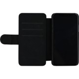 Coque iPhone X / Xs - Wallet noir Camo Blue