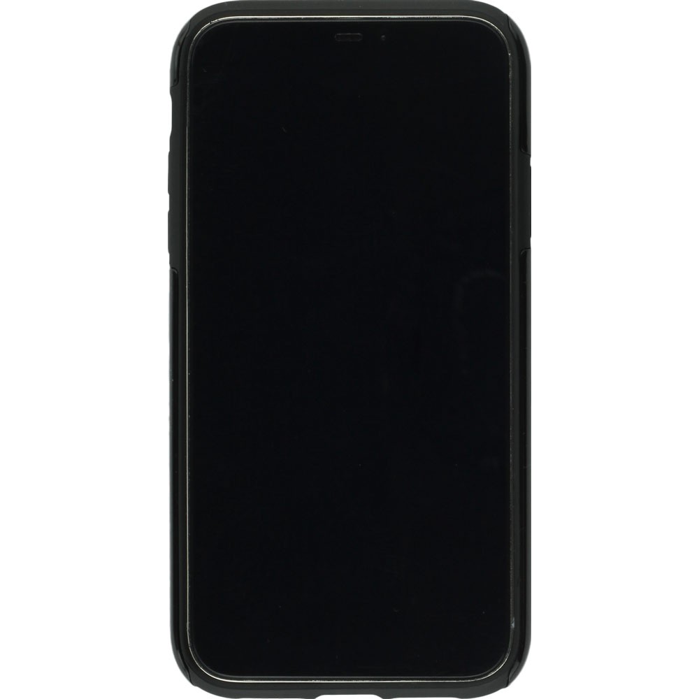 Coque iPhone XR - Hybrid Armor noir Black Red Lines