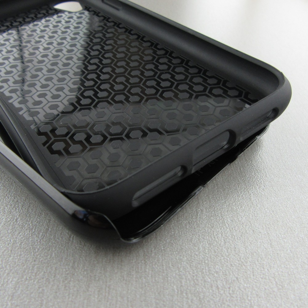 Coque iPhone XR - Hybrid Armor noir Papillon - Bleu