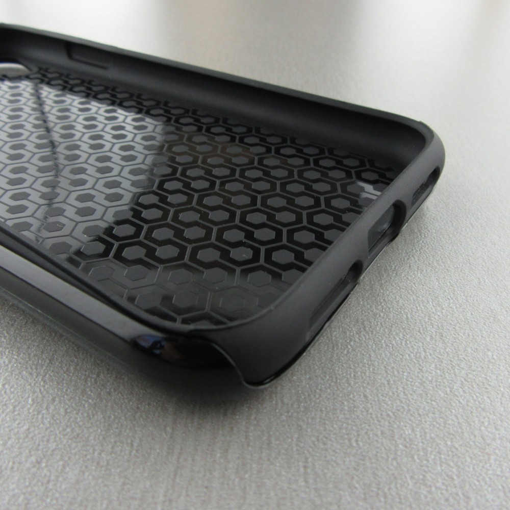 Coque iPhone XR - Hybrid Armor noir Marble 04
