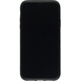Coque iPhone XR - Silicone rigide noir Flowers Dark
