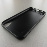 Coque iPhone XR - Silicone rigide noir Flowers Dark