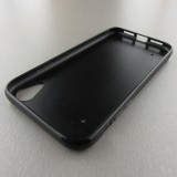 Coque iPhone XR - Silicone rigide noir Turtles lines on black