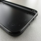 Coque iPhone XR - Silicone rigide noir Flat Blue Waves