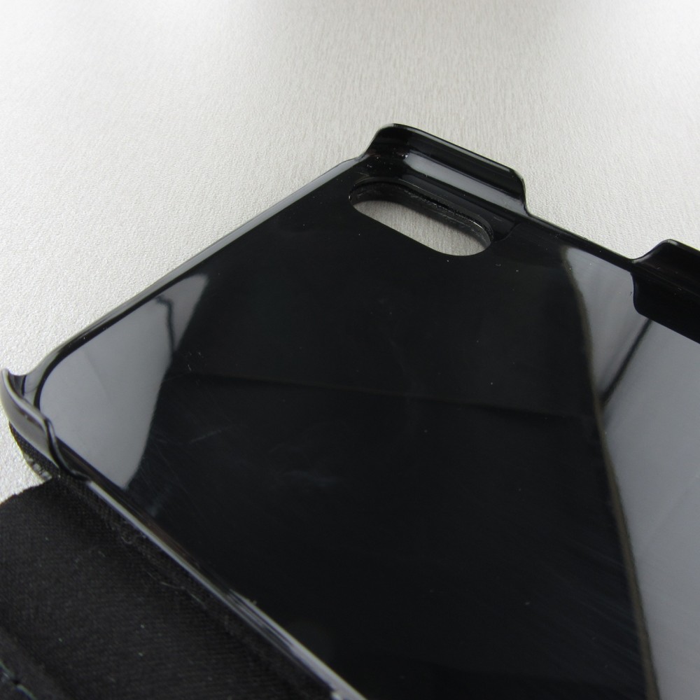 Coque iPhone XR - Wallet noir Tout travail mérite sa bière