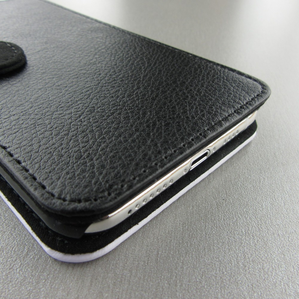 Coque iPhone XR - Wallet noir Wolf Shape